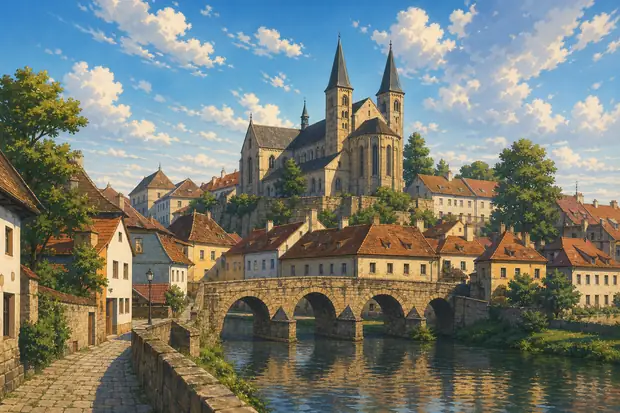 Jewish Quarter and St Procopius' Basilica in Třebíčのイメージ画像