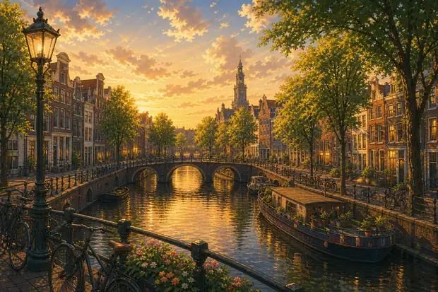 Seventeenth-Century Canal Ring Area of Amsterdam inside the Singelgrachtのイメージ画像
