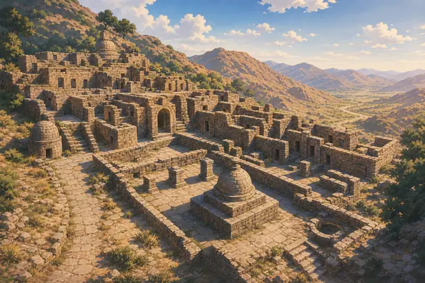 Buddhist Ruins of Takht-i-Bahi and Neighbouring City Remains at Sahr-i-Bahlolのイメージ画像