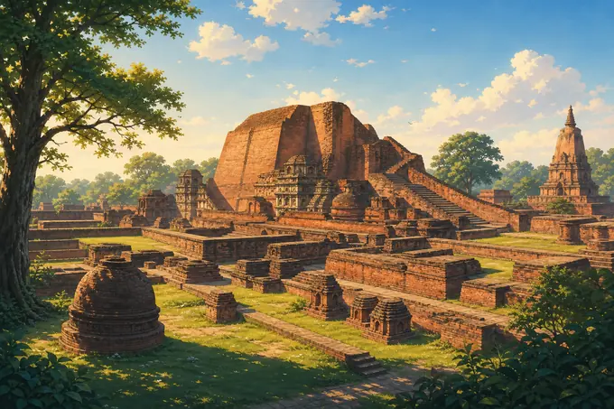 Archaeological Site of Nalanda Mahavihara at Nalanda, Biharのイメージ画像