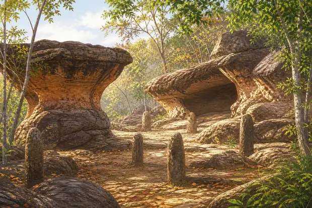 Phu Phrabat, a testimony to the Sīma stone tradition of the Dvaravati periodのイメージ画像
