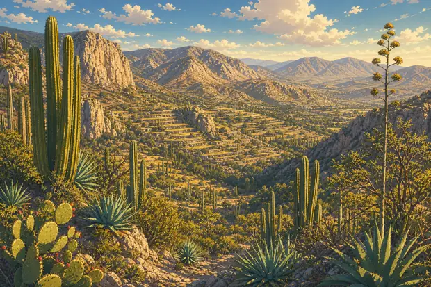 Tehuacán-Cuicatlán Valley: originary habitat of Mesoamericaのイメージ画像