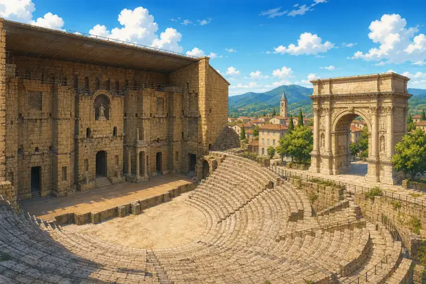 Roman Theatre and its Surroundings and the Triumphal Arch of Orangeのイメージ画像
