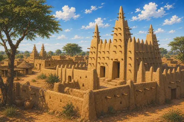 Sudanese style mosques in northern Côte d’Ivoireのイメージ画像