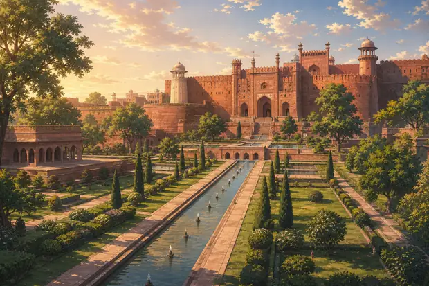 Fort and Shalamar Gardens in Lahoreのイメージ画像