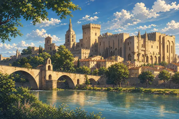 Historic Centre of Avignon: Papal Palace, Episcopal Ensemble and Avignon Bridgeのイメージ画像