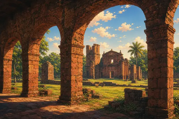 Jesuit Missions of the Guaranis: San Ignacio Mini, Santa Ana, Nuestra Señora de Loreto and Santa Maria Mayor (Argentina), Ruins of Sao Miguel das Missoes (Brazil)のイメージ画像