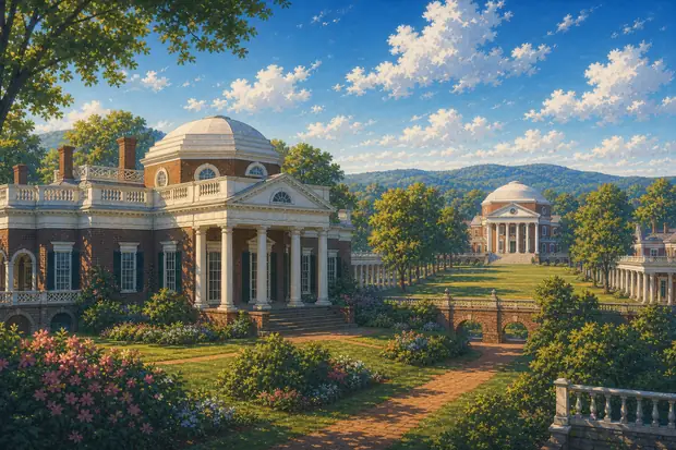 Monticello and the University of Virginia in Charlottesvilleのイメージ画像
