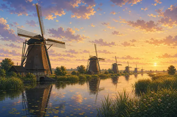 Mill Network at Kinderdijk-Elshoutのイメージ画像