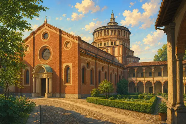 Church and Dominican Convent of Santa Maria delle Grazie with “The Last Supper” by Leonardo da Vinciのイメージ画像