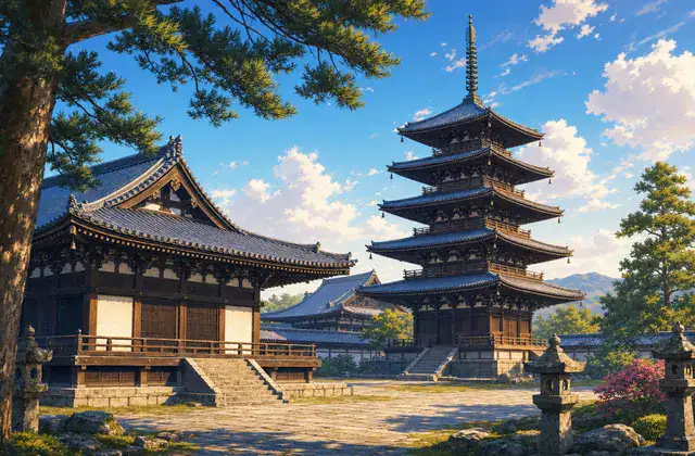 法隆寺地域の仏教建造物のイメージ画像
